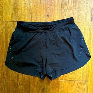 Lulu lemon fast & free shorts in black size 8.